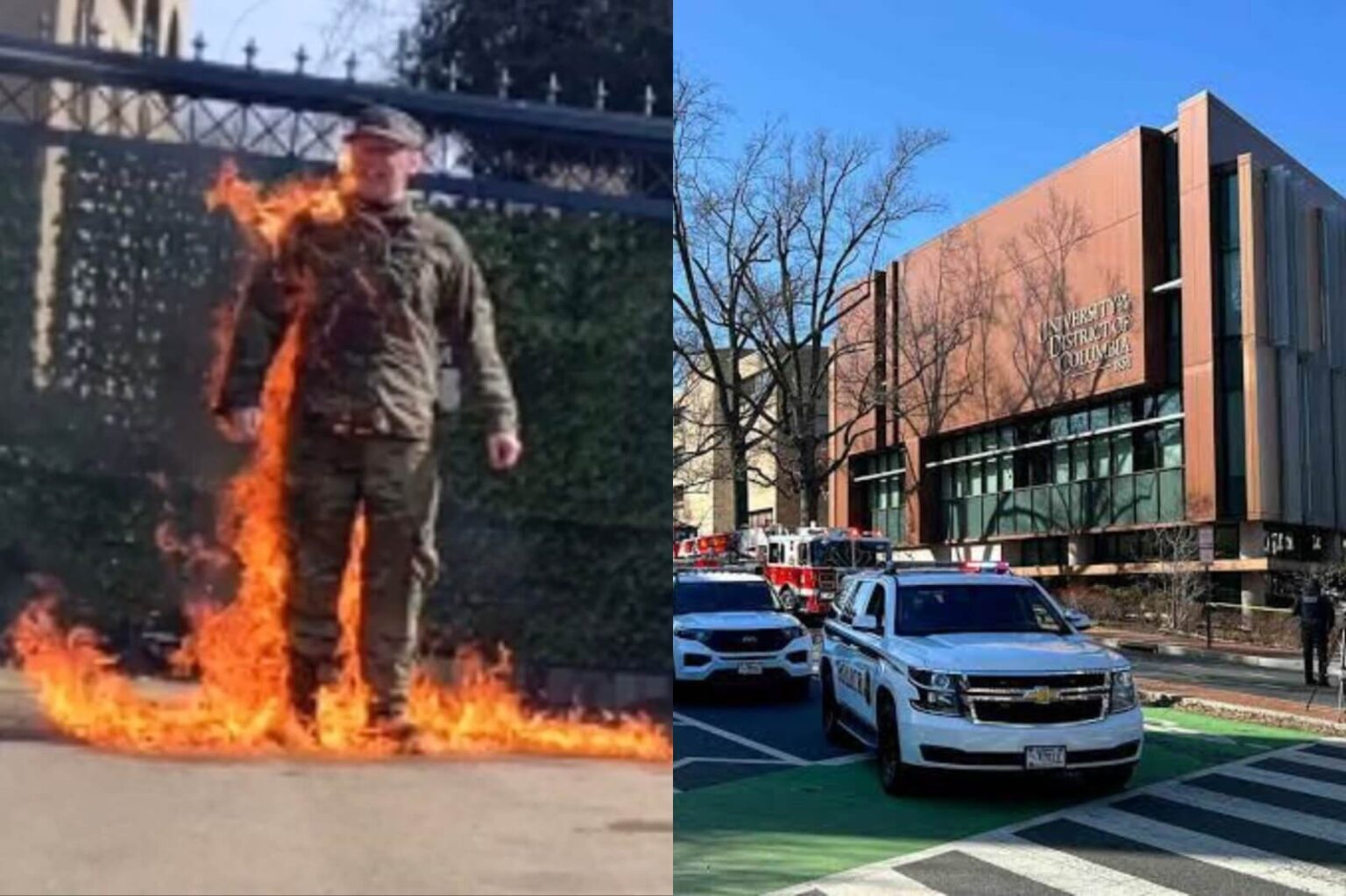 US Soldier set himself on fire in front of the Israeli Embassy; why did he do that? US Soldier set himself on fire in front of the Israeli Embassy