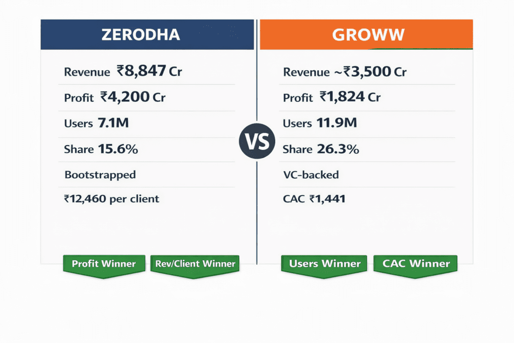 Zerodha vs Groww Two Different Bets on India's Financial Future