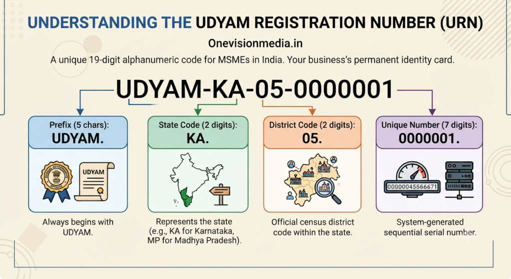 Understanding the Udyam Registration Number (URN) Infographic