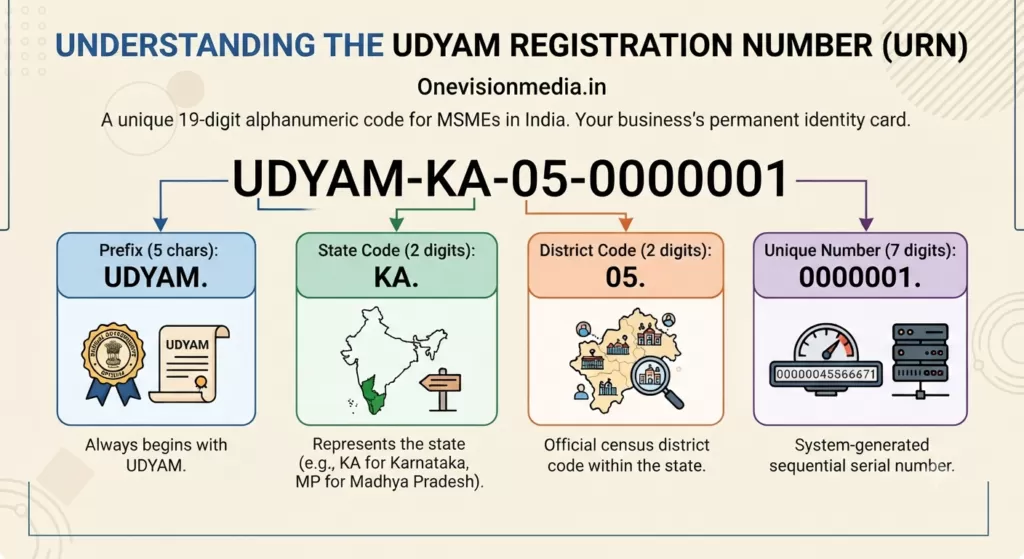 Understanding the Udyam Registration Number (URN) Infographic